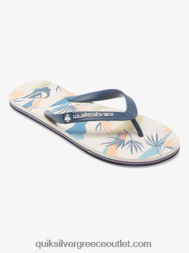 σαγιονάρες τέχνης molokai Quiksilver άνδρες 66LP84515 μαύρο/άσπρο/μπλε
