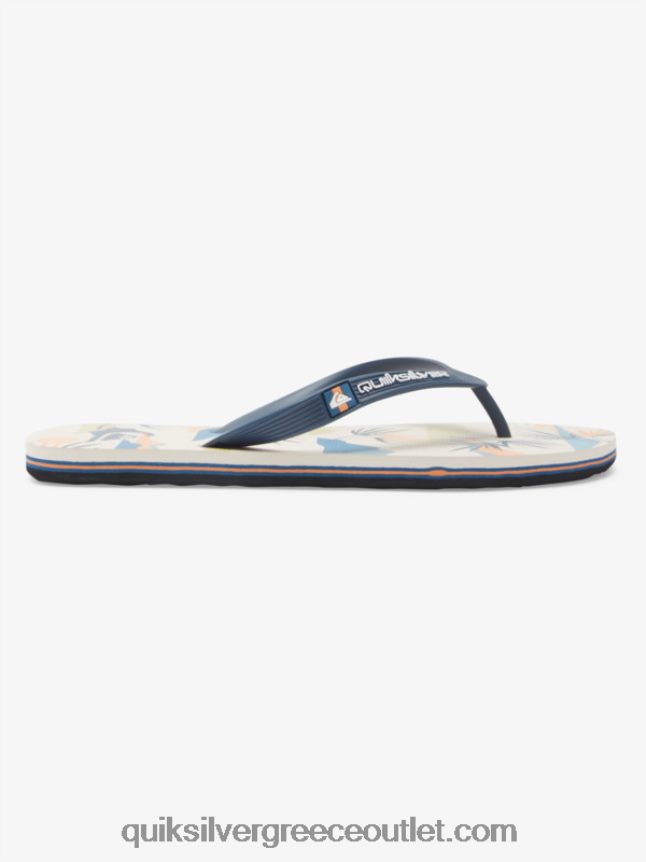 σαγιονάρες τέχνης molokai Quiksilver άνδρες 66LP84515 μαύρο/άσπρο/μπλε