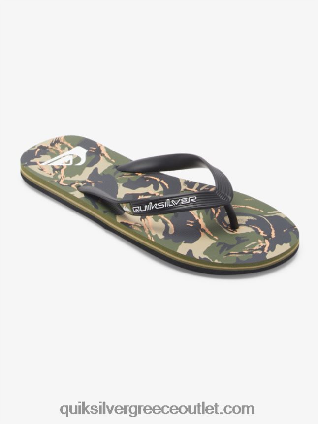 σαγιονάρες τέχνης molokai Quiksilver άνδρες 66LP84516 μαύρο/πράσινο