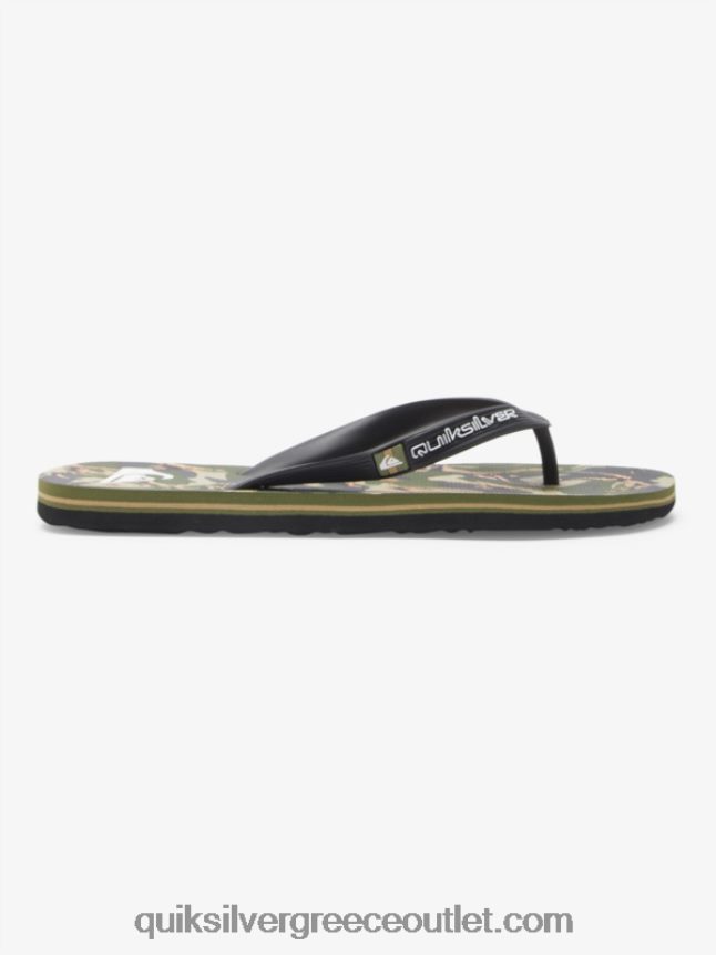 σαγιονάρες τέχνης molokai Quiksilver άνδρες 66LP84516 μαύρο/πράσινο
