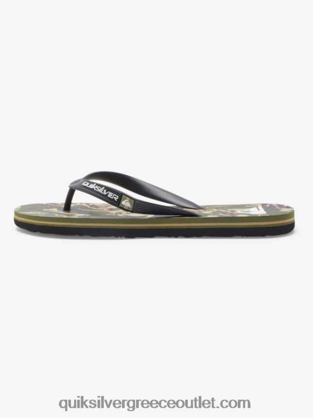 σαγιονάρες τέχνης molokai Quiksilver άνδρες 66LP84516 μαύρο/πράσινο