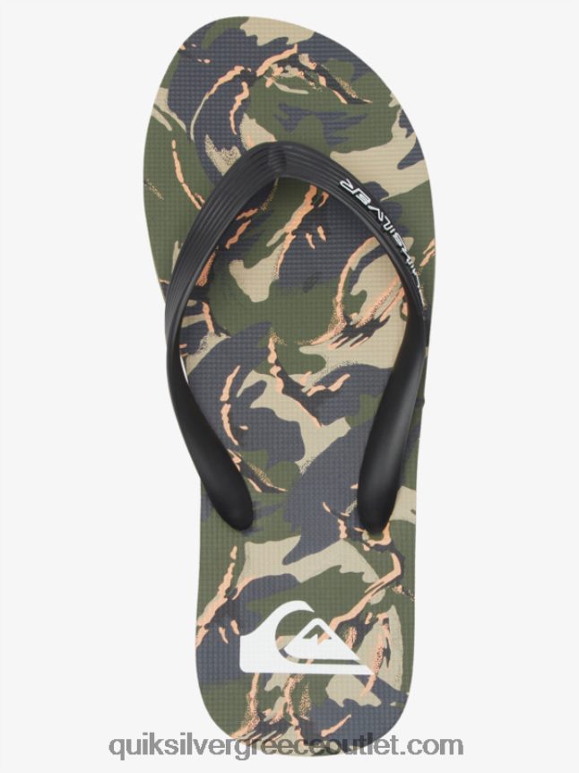 σαγιονάρες τέχνης molokai Quiksilver άνδρες 66LP84516 μαύρο/πράσινο