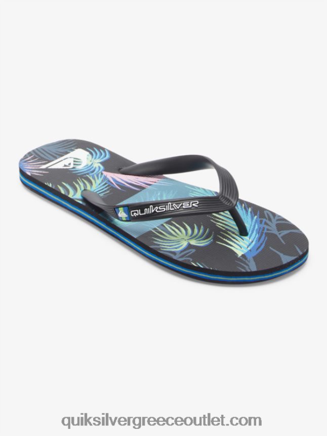 σαγιονάρες τέχνης molokai Quiksilver άνδρες 66LP84517 Μαύρο μπλε