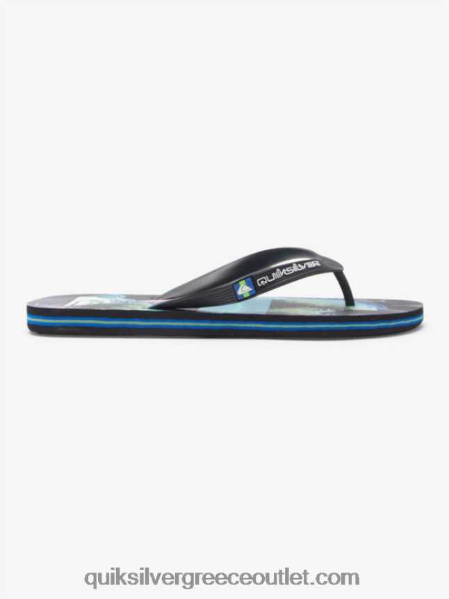 σαγιονάρες τέχνης molokai Quiksilver άνδρες 66LP84517 Μαύρο μπλε