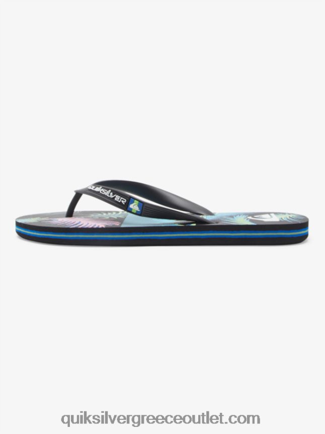 σαγιονάρες τέχνης molokai Quiksilver άνδρες 66LP84517 Μαύρο μπλε