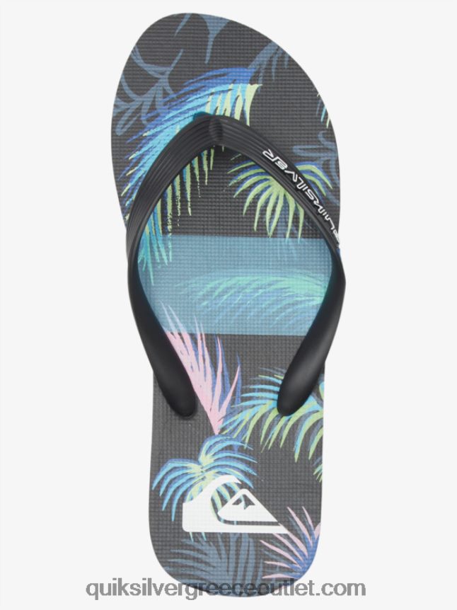σαγιονάρες τέχνης molokai Quiksilver άνδρες 66LP84517 Μαύρο μπλε