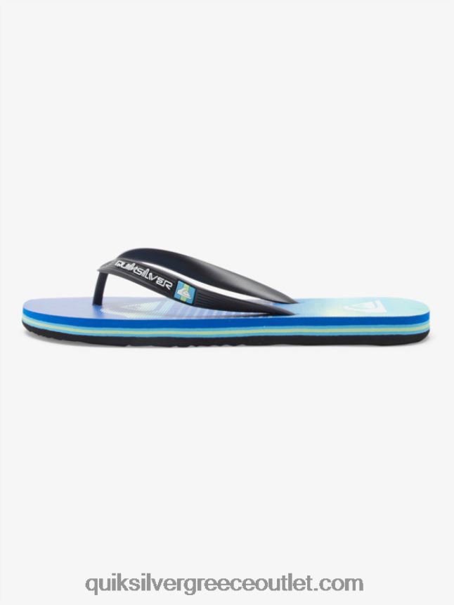 σαγιονάρες τέχνης molokai Quiksilver άνδρες 66LP84518 μαύρο/πράσινο/μπλε