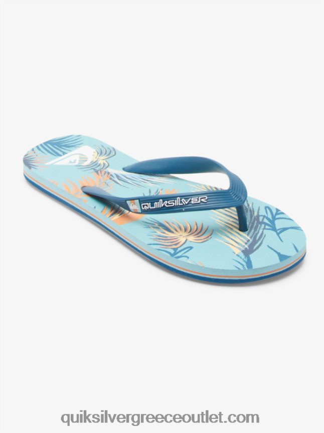 σαγιονάρες τέχνης molokai Quiksilver άνδρες 66LP84519 μπλε/μαύρο/κίτρινο
