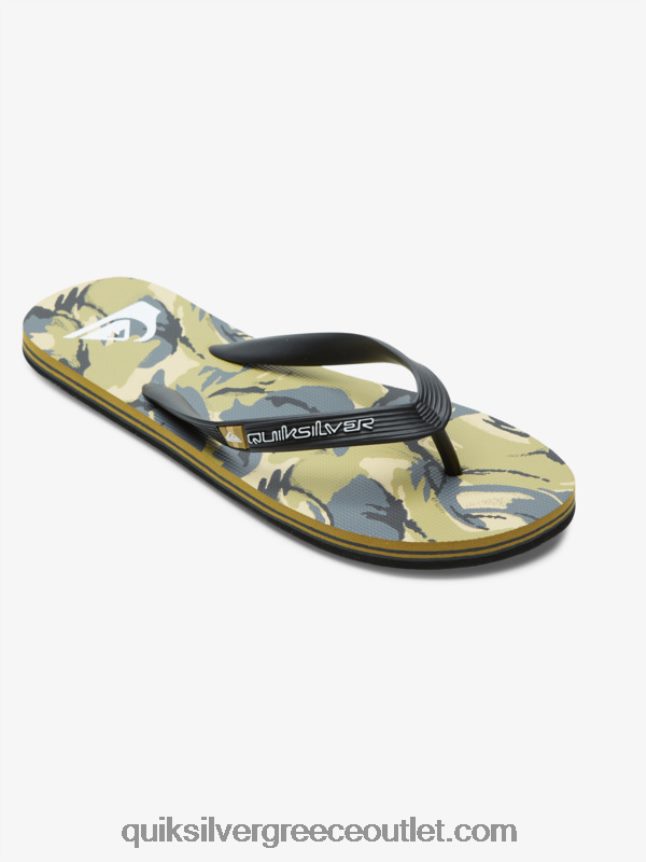 σαγιονάρες τέχνης molokai Quiksilver άνδρες 66LP84522 μαύρο/γκρι/καφέ