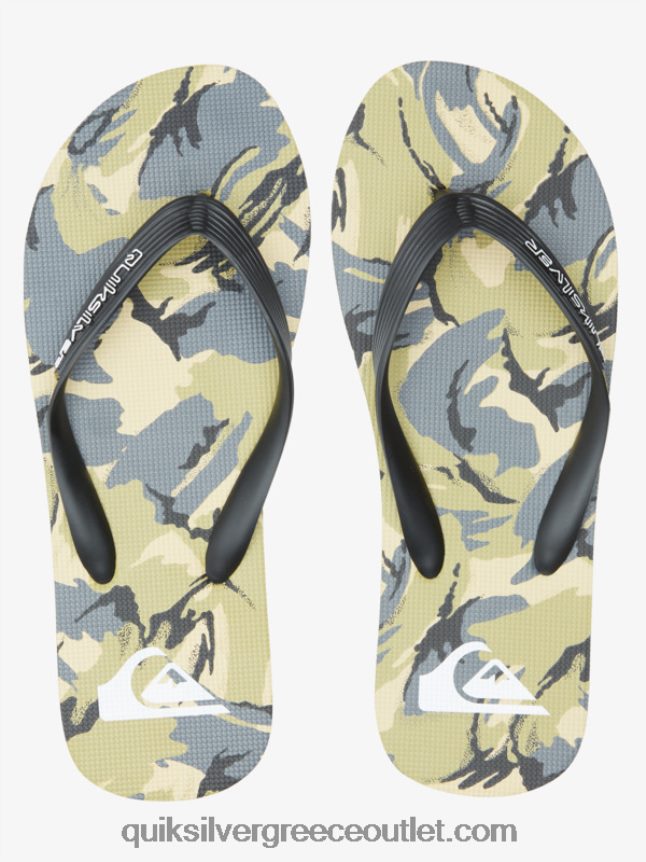 σαγιονάρες τέχνης molokai Quiksilver άνδρες 66LP84522 μαύρο/γκρι/καφέ