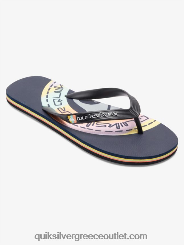 σαγιονάρες τέχνης molokai Quiksilver άνδρες 66LP84523 μπλε/πορτοκαλί