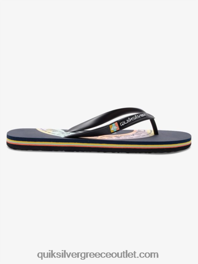 σαγιονάρες τέχνης molokai Quiksilver άνδρες 66LP84523 μπλε/πορτοκαλί