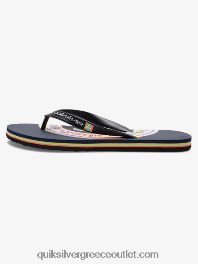 σαγιονάρες τέχνης molokai Quiksilver άνδρες 66LP84523 μπλε/πορτοκαλί