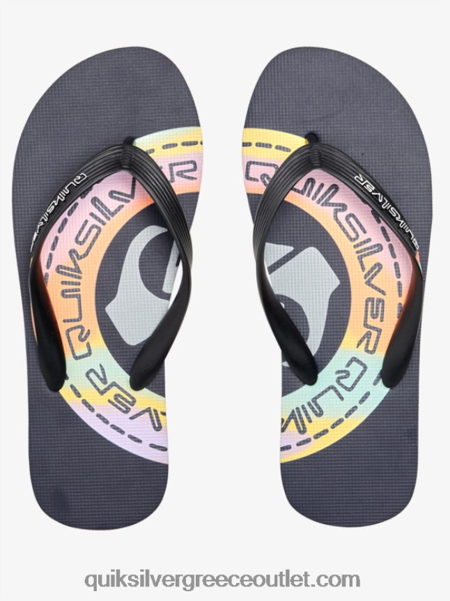 σαγιονάρες τέχνης molokai Quiksilver άνδρες 66LP84523 μπλε/πορτοκαλί