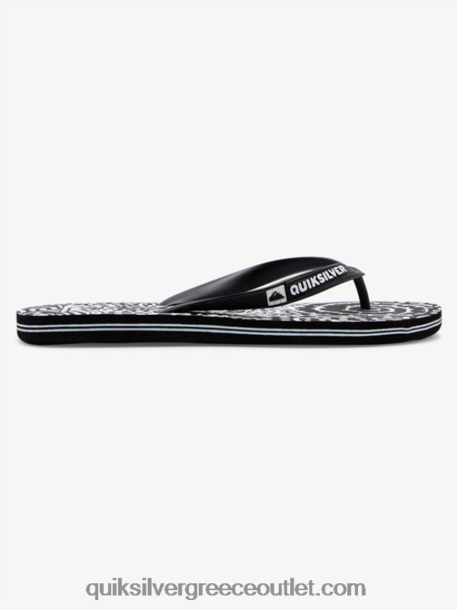 σαγιονάρες τέχνης molokai Quiksilver άνδρες 66LP84525 μαύρο άσπρο