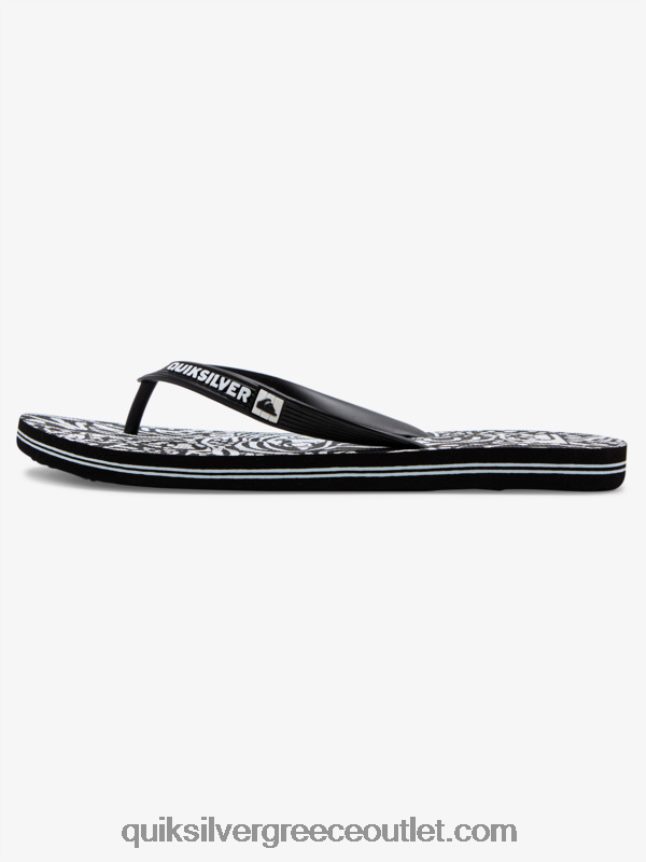 σαγιονάρες τέχνης molokai Quiksilver άνδρες 66LP84525 μαύρο άσπρο