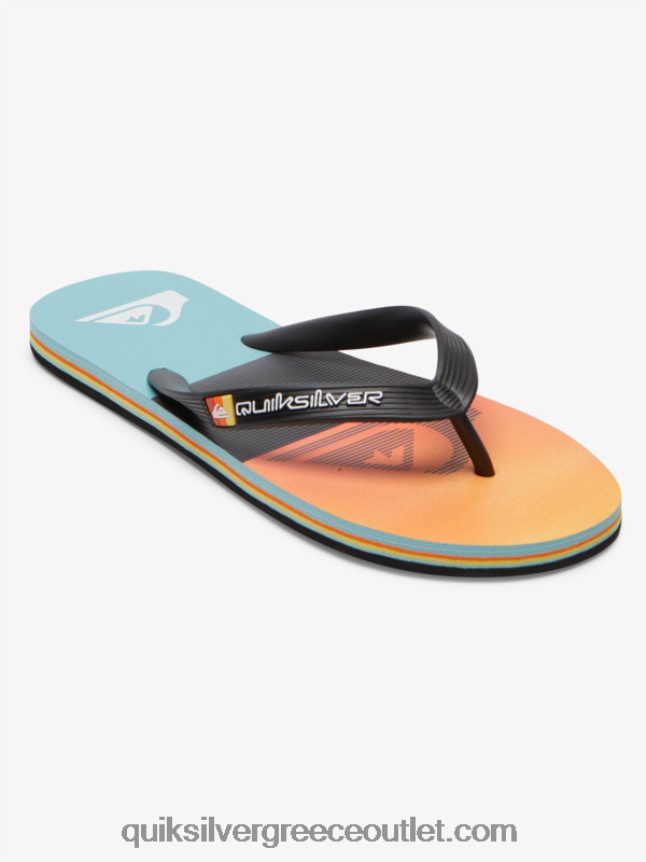 σαγιονάρες πάνελ molokai Quiksilver άνδρες 66LP84568 μαύρο/πορτοκαλί