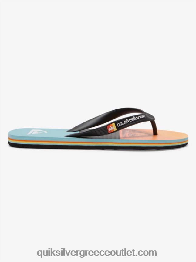 σαγιονάρες πάνελ molokai Quiksilver άνδρες 66LP84568 μαύρο/πορτοκαλί