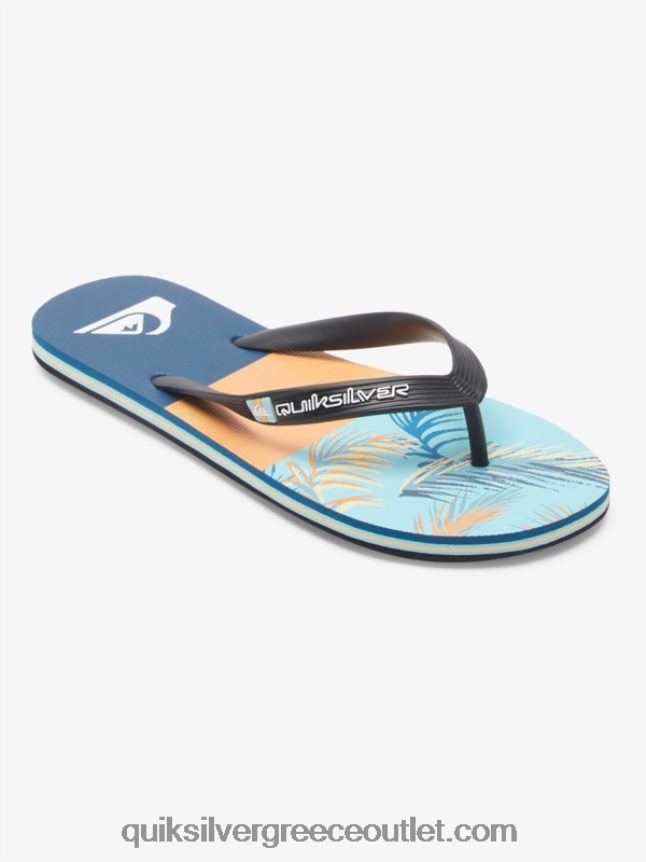 σαγιονάρες πάνελ molokai Quiksilver άνδρες 66LP84569 μπλε/μαύρο/κίτρινο