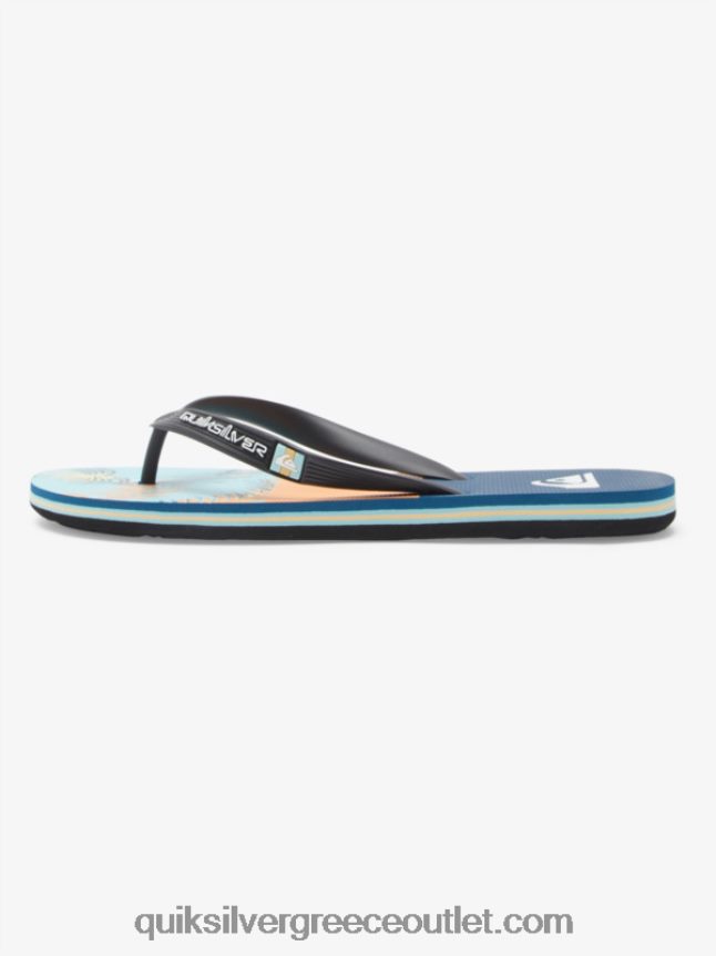 σαγιονάρες πάνελ molokai Quiksilver άνδρες 66LP84569 μπλε/μαύρο/κίτρινο