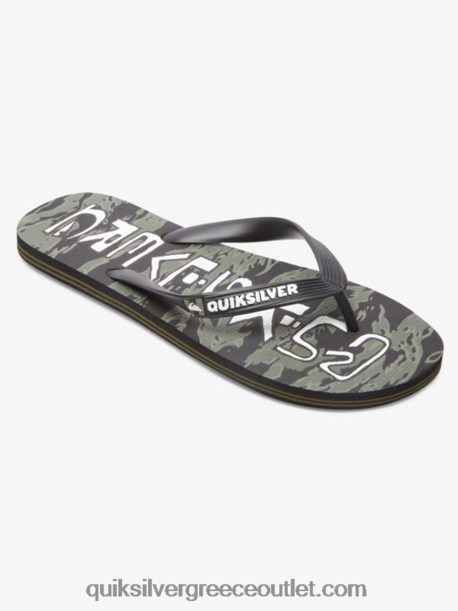 σαγιονάρες σταγόνας molokai acid Quiksilver άνδρες 66LP841776 μαύρο/πράσινο