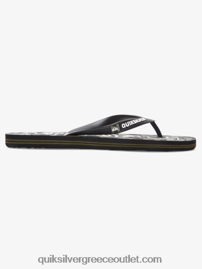 σαγιονάρες σταγόνας molokai acid Quiksilver άνδρες 66LP841776 μαύρο/πράσινο