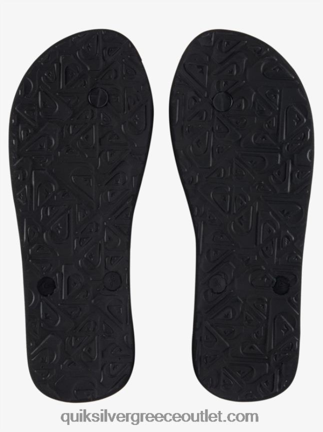 σαγιονάρες molokai wordblock Quiksilver άνδρες 66LP841136 μαύρο/πορτοκαλί
