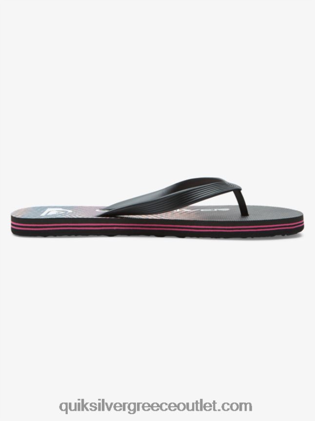 σαγιονάρες molokai wordblock Quiksilver άνδρες 66LP841137 μαύρο ροζ