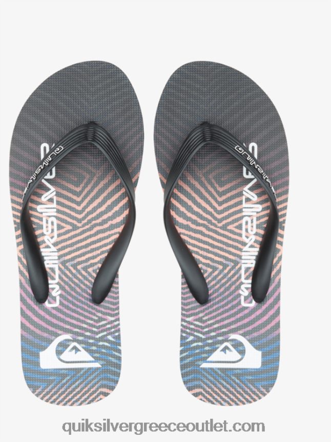 σαγιονάρες molokai wordblock Quiksilver άνδρες 66LP841137 μαύρο ροζ