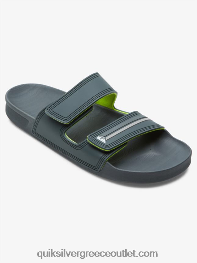 σανδάλια διπλής προσαρμογής rivi Quiksilver άνδρες 66LP841078 γκρι/μαύρο/πράσινο