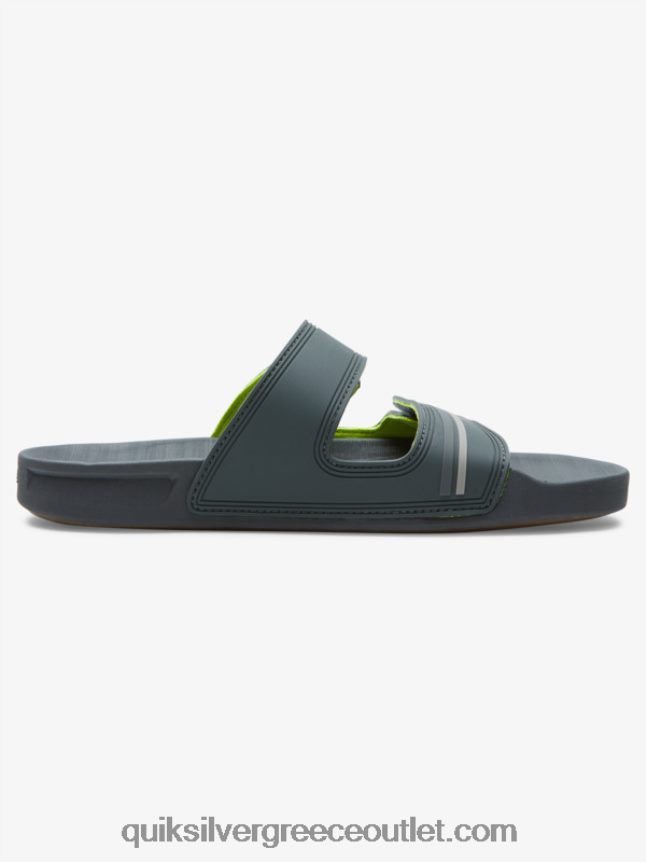 σανδάλια διπλής προσαρμογής rivi Quiksilver άνδρες 66LP841078 γκρι/μαύρο/πράσινο