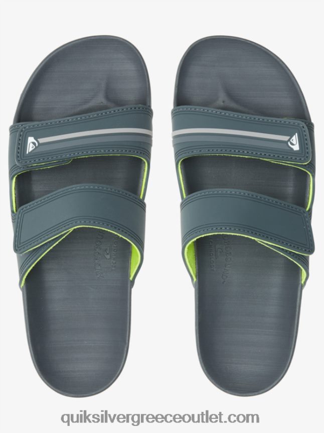 σανδάλια διπλής προσαρμογής rivi Quiksilver άνδρες 66LP841078 γκρι/μαύρο/πράσινο