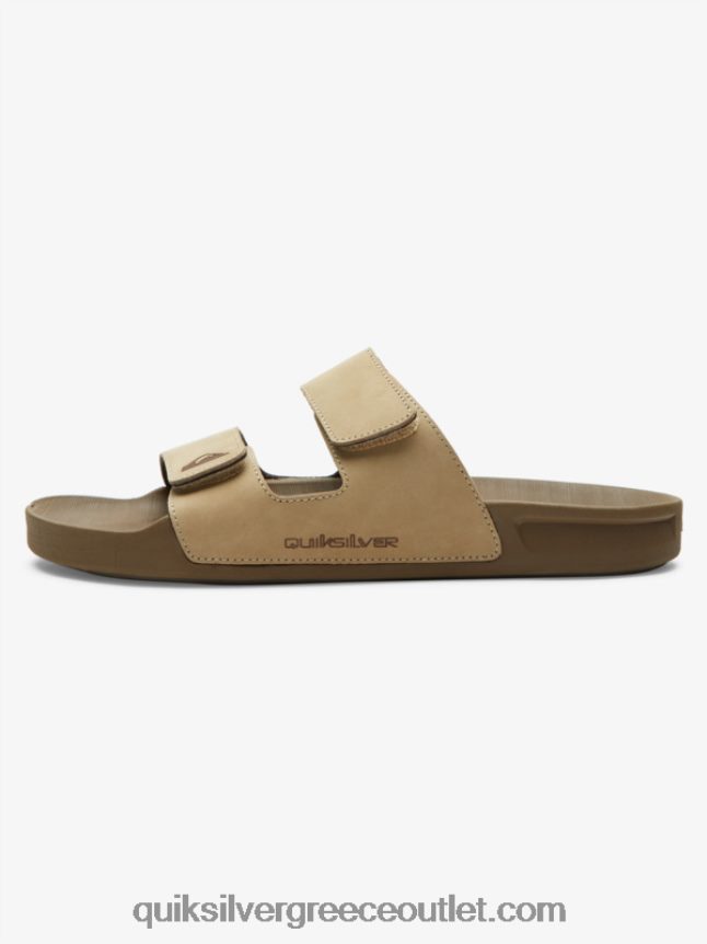 Δερμάτινα πέδιλα rivi διπλής προσαρμογής Quiksilver άνδρες 66LP841285 μαύρισμα 1