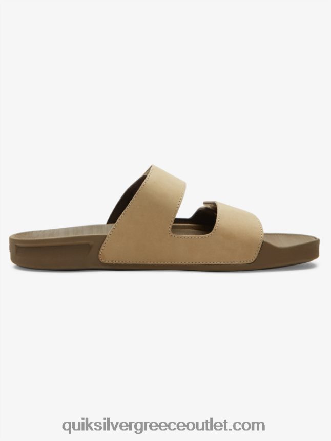Δερμάτινα πέδιλα rivi διπλής προσαρμογής Quiksilver άνδρες 66LP841285 μαύρισμα 1