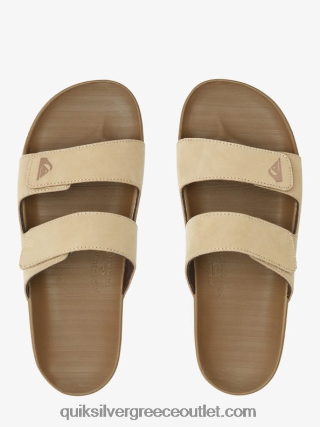 Δερμάτινα πέδιλα rivi διπλής προσαρμογής Quiksilver άνδρες 66LP841285 μαύρισμα 1