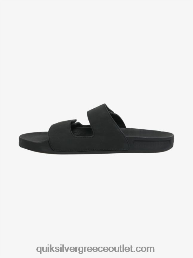 Δερμάτινα πέδιλα rivi διπλής προσαρμογής Quiksilver άνδρες 66LP841286 μαύρος