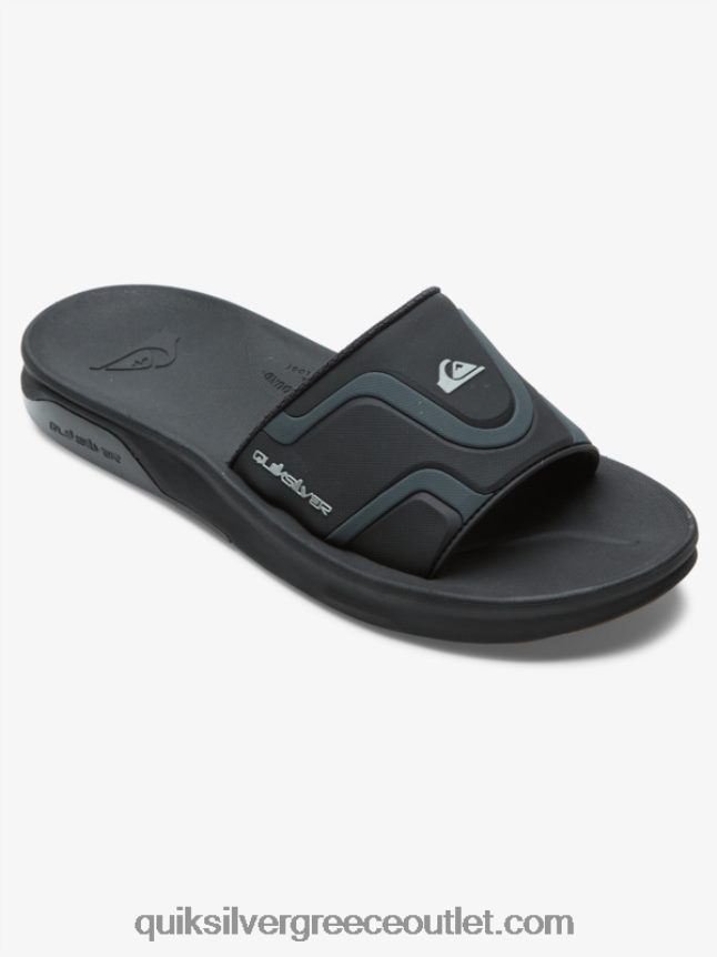 σανδάλια slide μεθοδικής αποκατάστασης Quiksilver άνδρες 66LP841257 μαύρος