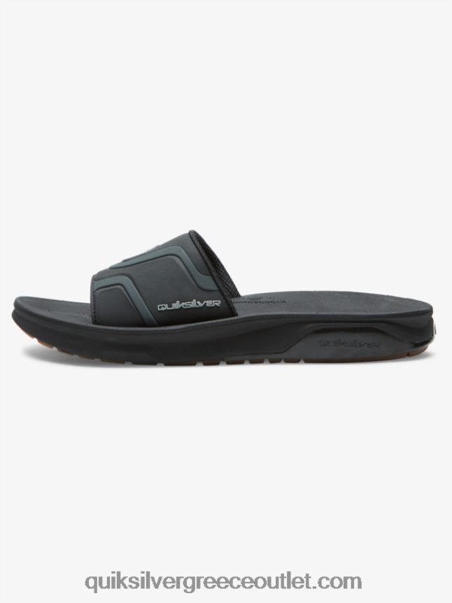 σανδάλια slide μεθοδικής αποκατάστασης Quiksilver άνδρες 66LP841257 μαύρος