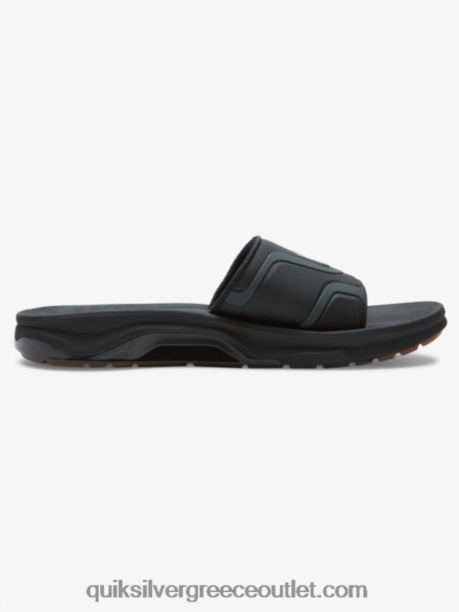 σανδάλια slide μεθοδικής αποκατάστασης Quiksilver άνδρες 66LP841257 μαύρος