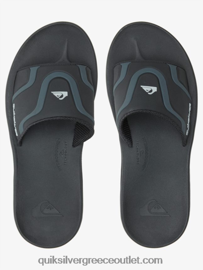 σανδάλια slide μεθοδικής αποκατάστασης Quiksilver άνδρες 66LP841257 μαύρος