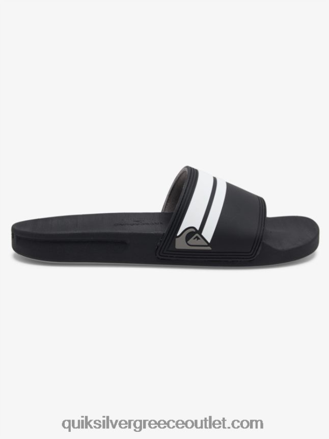 slide πέδιλα rivi slide Quiksilver άνδρες 66LP84760 μαύρο άσπρο