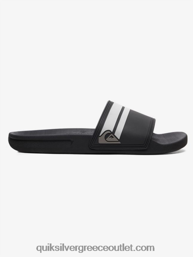 slide πέδιλα rivi slide Quiksilver άνδρες 66LP84760 μαύρο άσπρο