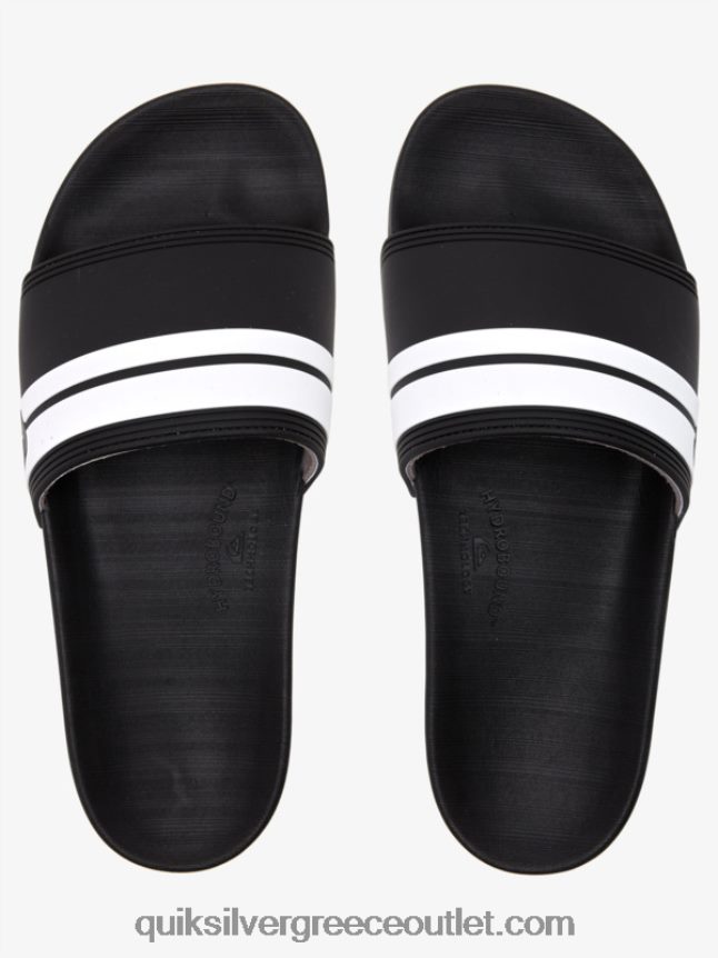 slide πέδιλα rivi slide Quiksilver άνδρες 66LP84760 μαύρο άσπρο