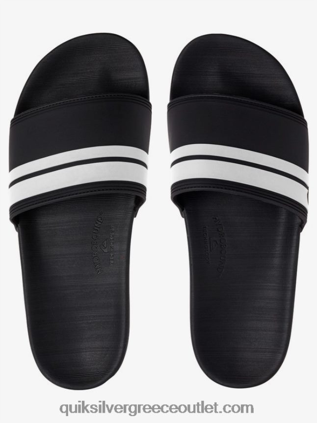 slide πέδιλα rivi slide Quiksilver άνδρες 66LP84760 μαύρο άσπρο