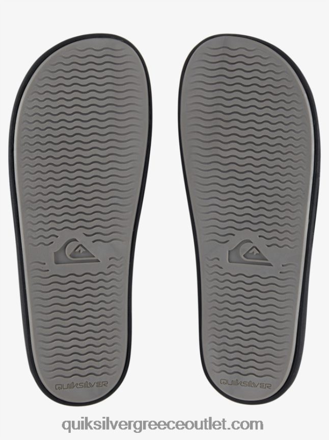 slide πέδιλα rivi slide Quiksilver άνδρες 66LP84760 μαύρο άσπρο