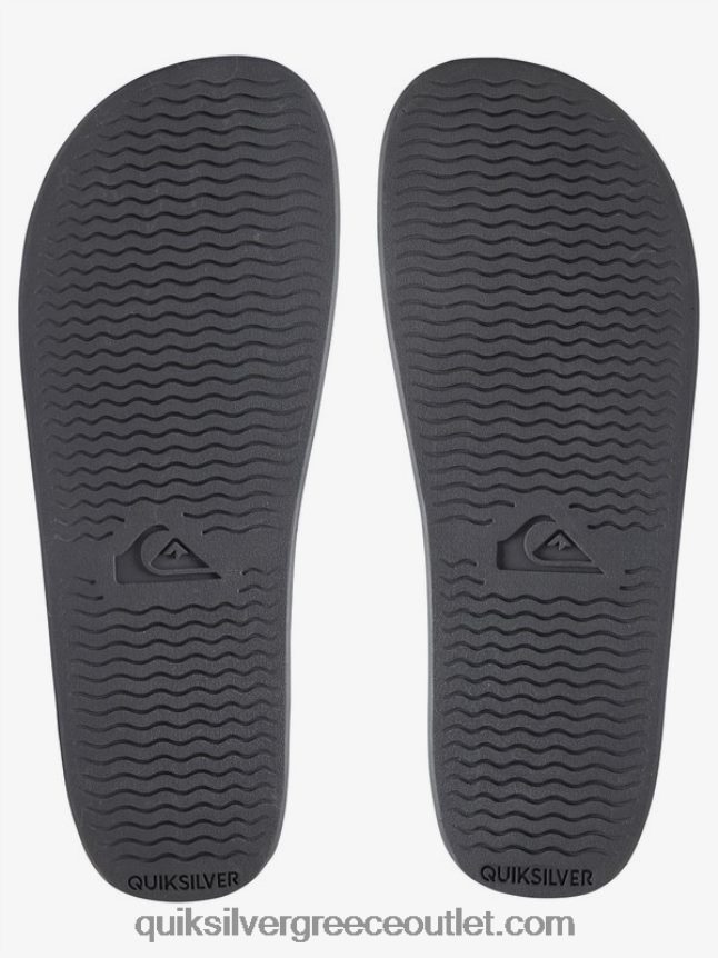 slide πέδιλα rivi slide Quiksilver άνδρες 66LP84760 μαύρο άσπρο