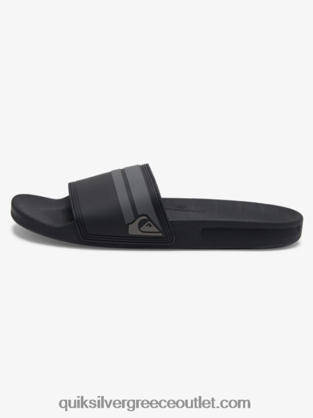slide πέδιλα rivi slide Quiksilver άνδρες 66LP84763 μαύρο/γκρι