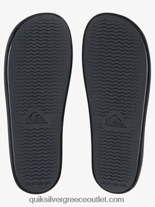 slide πέδιλα rivi slide Quiksilver άνδρες 66LP84763 μαύρο/γκρι