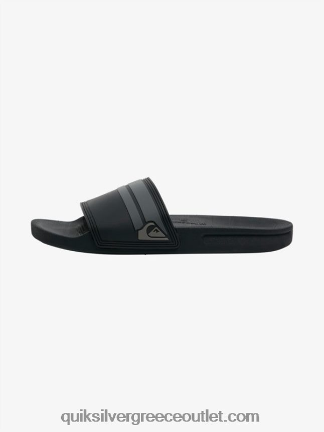 slide πέδιλα rivi slide Quiksilver άνδρες 66LP84763 μαύρο/γκρι