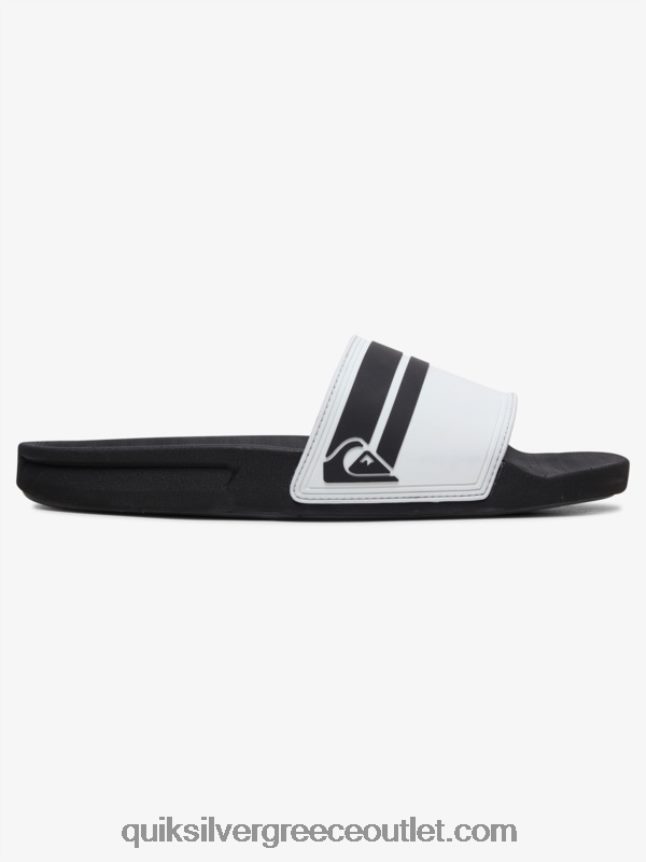 slide πέδιλα rivi slide Quiksilver άνδρες 66LP84765 άσπρο μαύρο